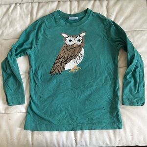 Hanna Andresson Long Sleeve Owl Green Tshirt